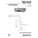 Sony TAD-M30 Service Manual