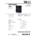 Sony TAV-L1 (serv.man3) Service Manual