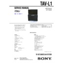 Sony TAV-L1 Service Manual