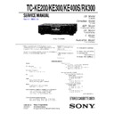 Sony TC-KE200, TC-KE230, TC-KE300, TC-KE400S, TC-RX300 Service Manual