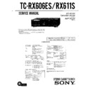 Sony TC-RX606ES, TC-RX611S Service Manual
