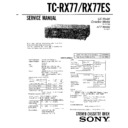 Sony TC-RX77, TC-RX77ES Service Manual
