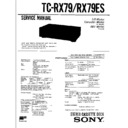 Sony TC-RX79, TC-RX79ES Service Manual