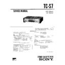 Sony TC-S7 Service Manual