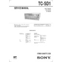 Sony TC-SD1 Service Manual