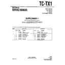Sony TC-TX1 Service Manual