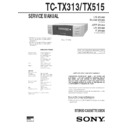Sony TC-TX313, TC-TX515 (serv.man2) Service Manual