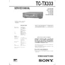 Sony TC-TX333, TC-TX373, TC-TX595 Service Manual