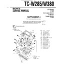 Sony TC-W285, TC-W380 Service Manual