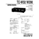 Sony TC-W290, TC-W32 Service Manual