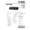 Sony TC-W365 Service Manual