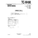 Sony TC-W490 Service Manual