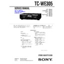 Sony TC-WE305, TC-WE471 (serv.man2) Service Manual