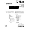 Sony TC-WE305, TC-WE471 Service Manual
