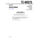 Sony TC-WE675 (serv.man4) Service Manual