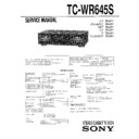 Sony TC-WR645S Service Manual