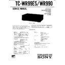 Sony TC-WR990, TC-WR99ES Service Manual
