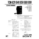 Sony TCM-82V, TCM-84V, TCM-85V, TCM-86V, TCM-89V Service Manual