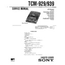 Sony TCM-929, TCM-939 Service Manual