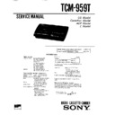 Sony TCM-959T Service Manual