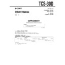 Sony TCS-30D (serv.man2) Service Manual