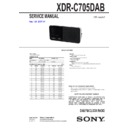 Sony XDR-C705DAB Service Manual