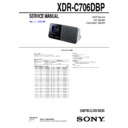 Sony XDR-C706DBP Service Manual