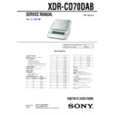 Sony XDR-CD70DAB Service Manual