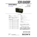 Sony XDR-S56DBP Service Manual