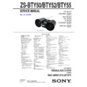 Sony ZS-BTY50, ZS-BTY52, ZS-BTY55 Service Manual