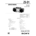 Sony ZS-D1 Service Manual