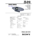 Sony ZS-D10 Service Manual