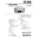 Sony ZS-D50 Service Manual
