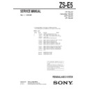 Sony ZS-E5 Service Manual