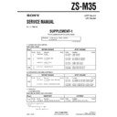 Sony ZS-M35 (serv.man3) Service Manual