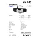 Sony ZS-M35 Service Manual