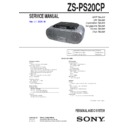 Sony ZS-PS20CP Service Manual