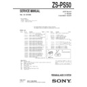 Sony ZS-PS50 Service Manual
