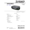 Sony ZS-RS09CP Service Manual