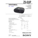 Sony ZS-S2IP Service Manual