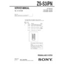 Sony ZS-S3IPN Service Manual