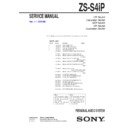 Sony ZS-S4IP Service Manual