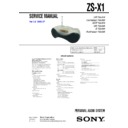 Sony ZS-X1 Service Manual