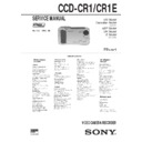 Sony CCD-CR1, CCD-CR1E (serv.man2) Service Manual