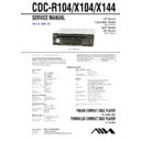 Sony CDC-R104, CDC-X104, CDC-X144 Service Manual