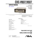 Sony CDC-R937, CDC-X937 Service Manual