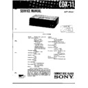 Sony CDX-11 Service Manual