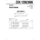 Sony CDX-1200, CDX-3600 (serv.man2) Service Manual