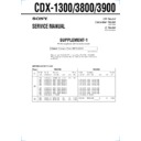 Sony CDX-1300, CDX-3800, CDX-3900 (serv.man2) Service Manual