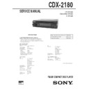 Sony CDX-2180 Service Manual